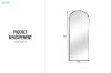 Picture of 339-042 H180 Black Arch Aluminum Alloy Stand Mirror