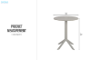 Picture of FLORINA D60 Round Dining Table - UV, Water & Moisture Resistance (Grey)