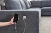 Picture of OSAKA Sectional Sofa with Storage Ottoman, Flip-Back Hidden Console & USB & Type-C Port (Grey)
