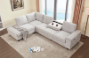 Picture of OSAKA Sectional Sofa (Light Color) - Chaise Facing Right with Ottoman