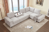 Picture of OSAKA Sectional Sofa (Light Color) - Chaise Facing Right with Ottoman