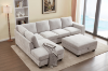 Picture of OSAKA Sectional Sofa (Light Color) - Chaise Facing Right with Ottoman