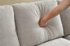 Picture of OSAKA Sectional Sofa (Light Color) - Chaise Facing Right with Ottoman