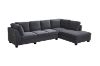 Picture of LIBERTY Premium Sectional Sofa (Dark Grey) - Chaise Facing Right with Storage Ottoman 