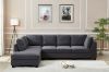 Picture of LIBERTY Premium Sectional Sofa (Dark Grey)  - Chaise Facing Left with Storage Ottoman