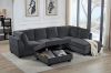 Picture of LIBERTY Premium Sectional Sofa (Dark Grey) - Chaise Facing Right with Storage Ottoman 