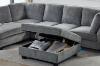 Picture of LIBERTY PREMIUM Sectional Sofa with Storage Ottoman (Grey)