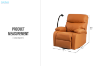 Picture of NUVIA 360° Swivel Manual Recliner Lounge Chair with Mobile Holder (Orange)