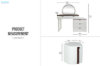 Picture of THIAGO 5-Drawer 100-140 Extension Tray Top Dressing Table with LED Mirror and Zerra Makeup Stool Set
