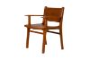 Picture of MEHRI Natural Goat Leather Solid Teakwood Armchair