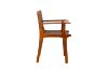 Picture of MEHRI Natural Goat Leather Solid Teakwood Armchair