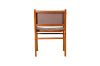 Picture of MEHRI Natural Goat Leather Solid Teakwood Armchair