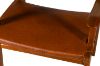 Picture of MEHRI Natural Goat Leather Solid Teakwood Armchair