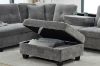 Picture of NEBULA Pro Sectional Sofa with Storage Ottoman (Misty Grey) - Chaise Facing Right