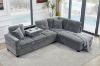 Picture of NEBULA Pro Sectional Sofa with Storage Ottoman (Misty Grey) - Chaise Facing Right