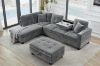 Picture of NEBULA Pro Sectional Sofa with Storage Ottoman (Misty Grey) - Chaise Facing Right