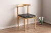 Picture of HORN Metal Frame Dining Chair with Black Cushion