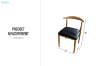 Picture of HORN Metal Frame Dining Chair with Black Cushion - Each