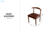 Picture of HORN Metal Frame Dining Chair with Brown Cushion - Each