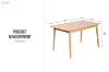 Picture of WINDSOR Solid Wood Dining Table - 120 Table
