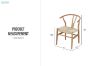 Picture of WISHBONE Solid Wood Y Replica Chair (Natural Frame-Beige Seat)- 53x50x79