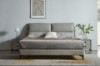 Picture of [FLOOR MODEL CLEARANCE] ROMEO Genuine Leather Bed Frame (Light Grey) in Queen Size