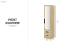 Picture of BESTA Wall Solution Modular Wardrobe System- 1-Door Wardrobe with Mirror & 2 Drawers
