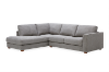 Picture of HEARTLAND Feather-Filled Fabric Sectional Sofa (Grey) - Water, Oil & Dust Resistant 