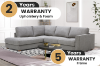 Picture of HEARTLAND Feather-Filled Fabric Sectional Sofa (Grey) - Water, Oil & Dust Resistant 