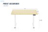 Picture of NEXUS 140 Electric Height Adjustable Standing Desk with LED Display (Light Oak)