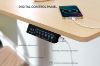 Picture of NEXUS 160 Electric Height-Adjustable Standing Desk With Cabinet Shelf & LED Display & USB Charging Port (Light Oak)