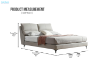 Picture of ROMEO Genuine Leather Queen/King Size Bed Frame (Light Grey)