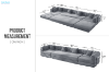 Picture of SINDARA Modular Compressed Sofa/ Folding Sofa Bed Range (Grey)
