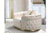 Picture of [FLOOR MODEL CLEARANCE] PIEDMONT  1 Seater  Chesterfield Velvet Sofa (Beige)