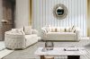 Picture of [FLOOR MODEL CLEARANCE] PIEDMONT  1 Seater  Chesterfield Velvet Sofa (Beige)
