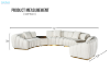 Picture of YOLANDA Sectional Curved Sofa with Dual Console
