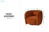 Picture of MOCHA 360° Swivel Goose Feather-Filled Fabric Armchair/Sofa Chair