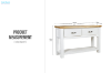 Picture of BRAMPTON 2-Drawer Solid Wood Console Table with Shelf