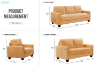 Picture of ANTONIA 3/2/1 Seater Fabric Sofa Range (Yellow)