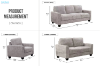 Picture of ANTONIA Fabric Sofa Range (Grey) - 3+2+1 Sofa Set
