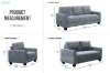 Picture of ANTONIA Fabric Sofa Range (Blue) - 3+2+1 Sofa Set
