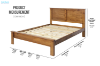 Picture of BAYARD Solid Pine Wood Bed Frame - Double