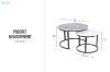 Picture of RADIUS Sintered Stone Table Top Nesting Coffee Table (Grey&Off White)