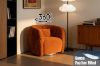 Picture of MOCHA 360° Swivel Goose Feather-Filled Fabric Armchair/Sofa Chair