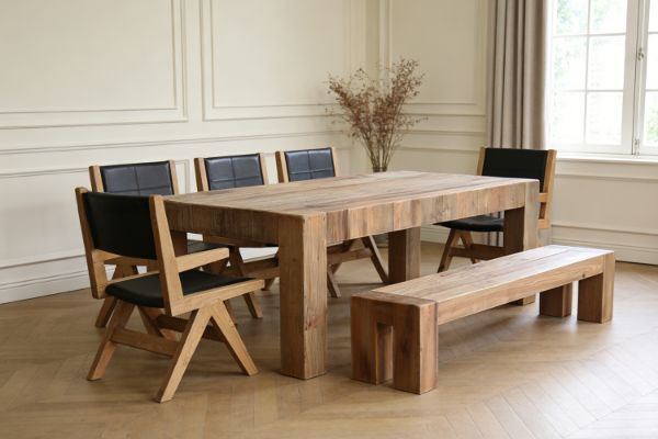 Picture of NORDWOOD 2.7M 7PC Solid Reclaimed Wood Dining Set 
