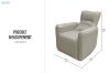 Picture of LAURA Power Recliner Massage 1 Seater Sofa/Armchair/Sofa Chair with USB Type-C Ports (Beige)