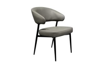 Picture of LORENZA Air Leather  Dining Chair (Light Grey) - Each