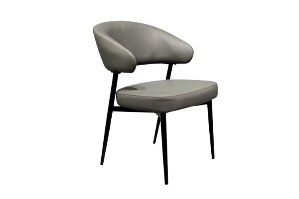 Picture of LORENZA Air Leather  Dining Chair (Light Grey) - Each