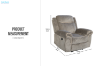 Picture of WINCHESTER Power Reclining Sofa Range (Grey) -  1 Seat Recliner Chair (1R)