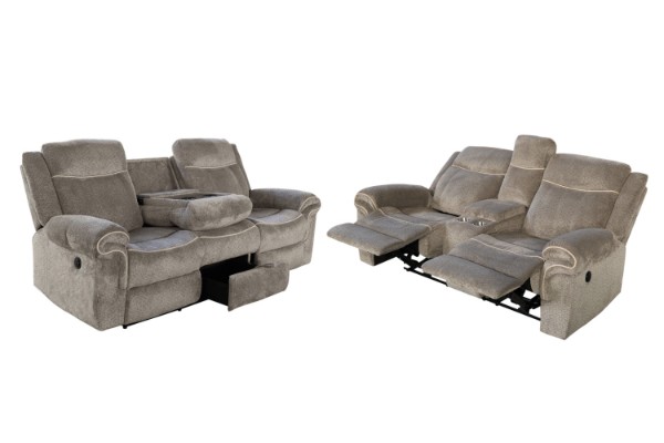 Picture of WINCHESTER Power Reclining Sofa Range (Grey) - 3RRC+2RRC Sofa Set